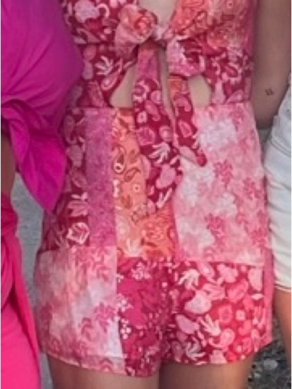 Pink Patterned Romper - Picture 9 of 9